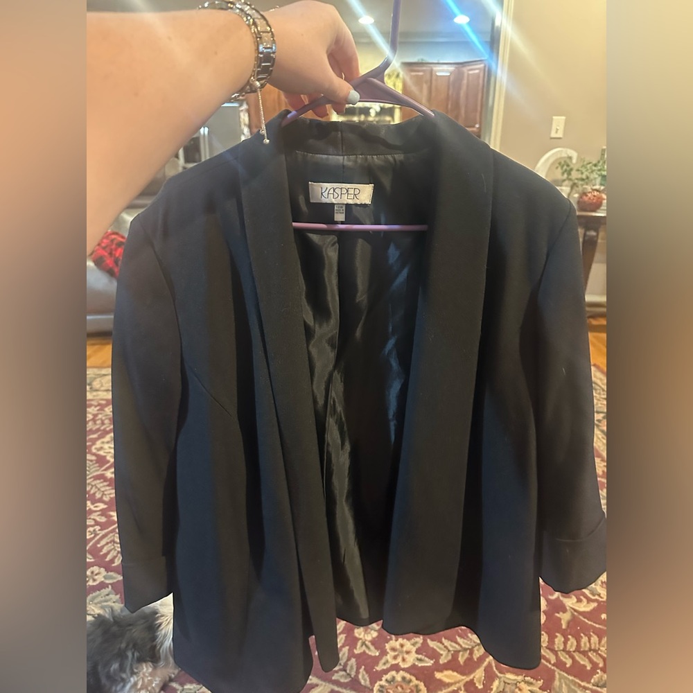 Kasper suit jacket,3/4 sleeve with cuff 18 W